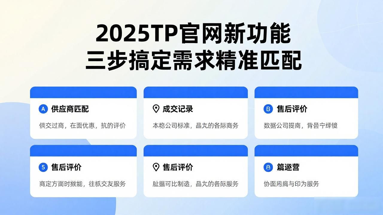 2025TP官网新功能 三步搞定需求精准匹配