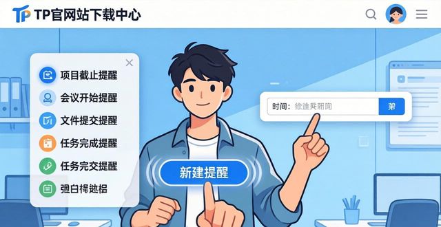 TP官方网站下载中心怎么设工作提醒？