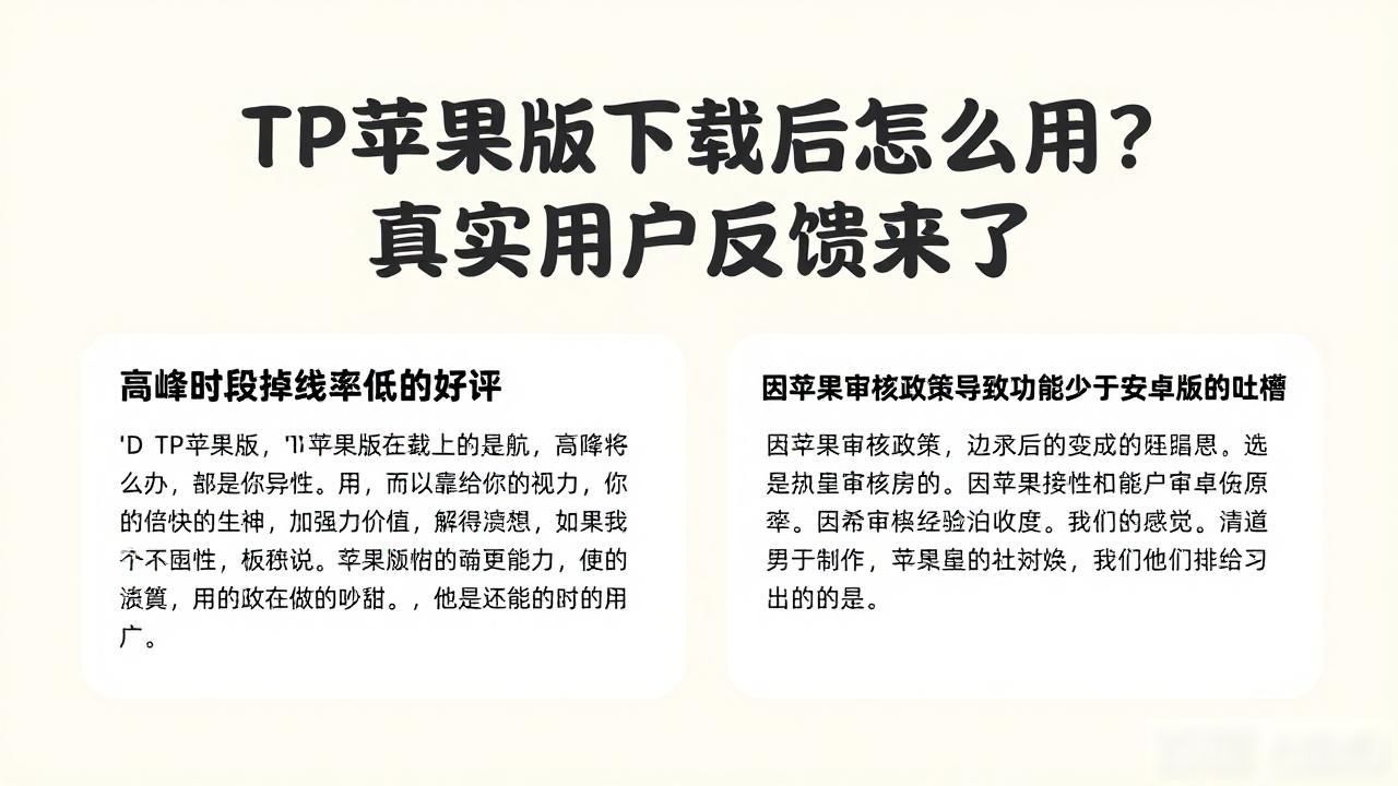 TP苹果版下载后怎么用？真实用户反馈来了